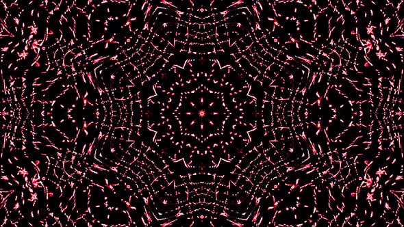 circle shape set of line wave motion, color red on black background