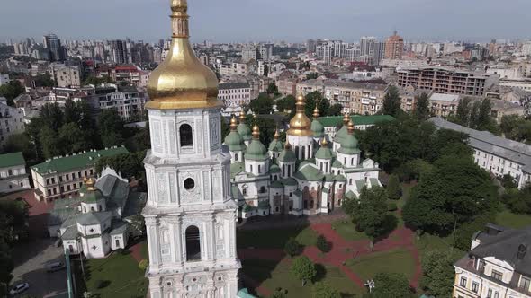 Kyiv. Ukraine: Saint Sophia's Cathedral in Kyiv. Aerial View