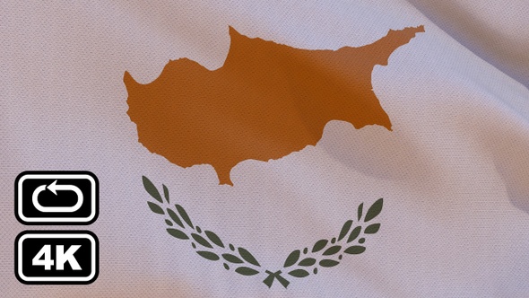 Cyprus Flag 4K Seamless Loop