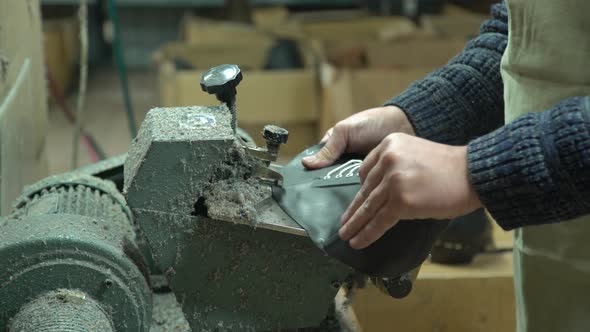 Shoe Manufacturing Factory Worker Working 2