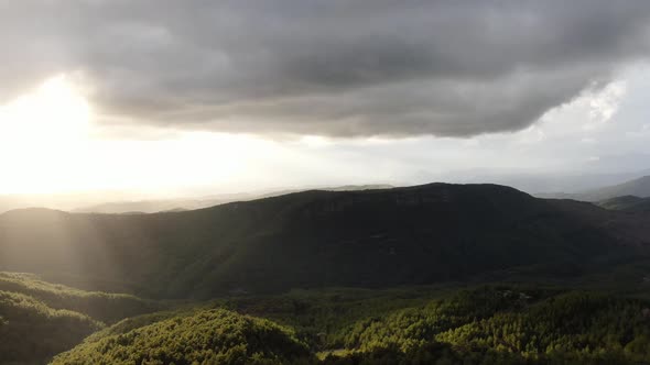 Sunshine over the mountains