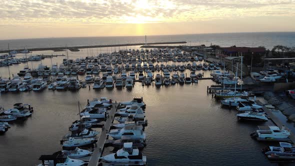 Aerial view of a Boat Harbor