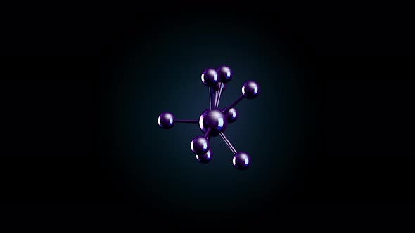 Futuristic model of a molecule