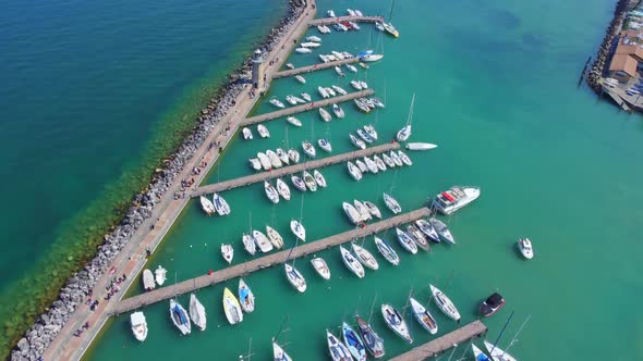 Lake Aerial View In Spring