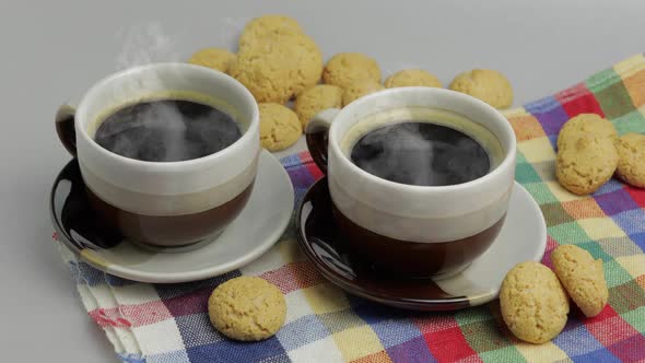 Cookie and Two Cups of Coffee. Kruidnoten, Pepernoten, Strooigoed