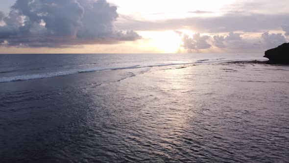 Nyang Nyang Beach Ocean Sunset Over Ocean