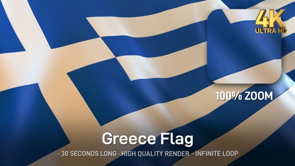 Greece Flag - 4K