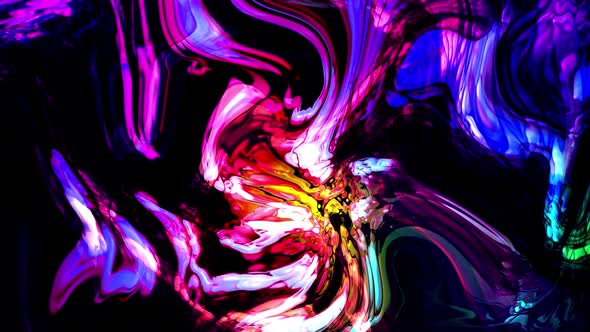 Abstract Water Paint Holographic Liquid Colorful Background Motion Video