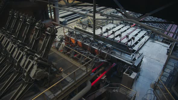 Top View of Work at the Factory