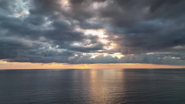 Cloudy Sunset at Sea