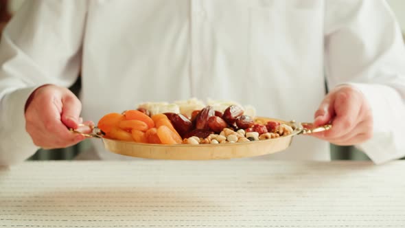 Dried Fruits Mix and Nuts Closeup