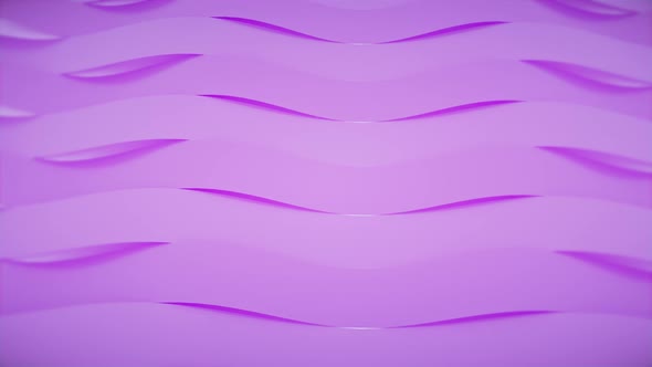 Abstract 3D Wavy Purple Lines