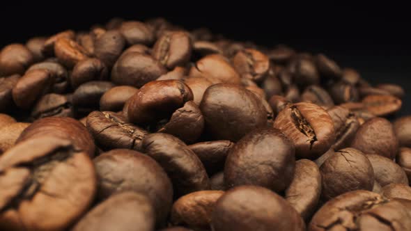 Aromatic Coffee Bean. Close-up.