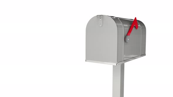 Animation Delivery Mail Concept with Retro Email Box and Send Envelope Messages
