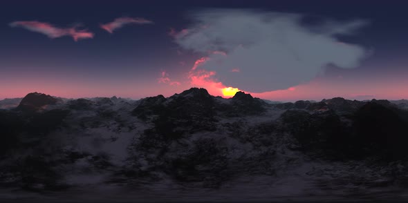 Aerial VR 360 Panorama of Mountains