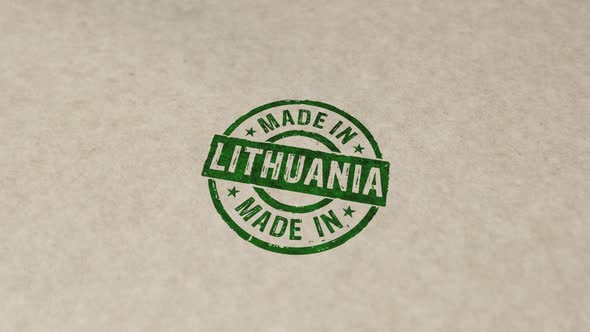 Made in Lithuania stamp and stamping