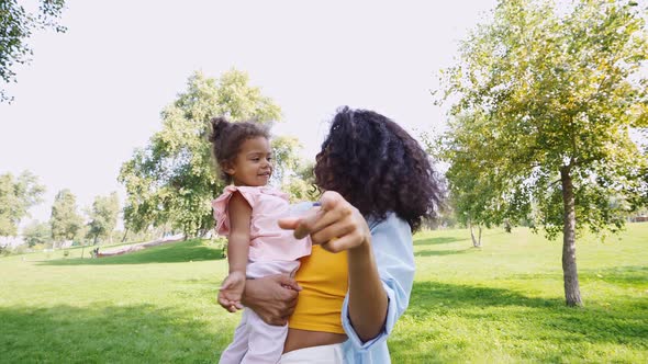 Family having fun at the park