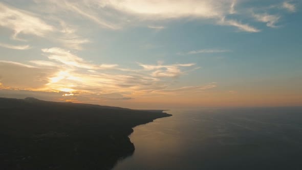 Sunset on the Sea Coast