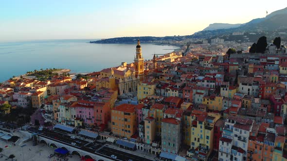 Menton France Cote d Azur France View on Old Part of Menton ProvenceAlpesCote d'Azur France