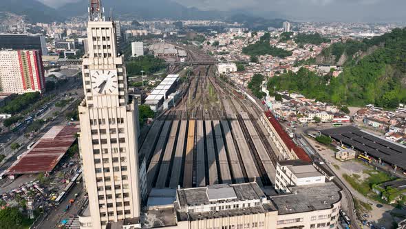 Central Train station at downtown Rio de Janeiro Brazil.