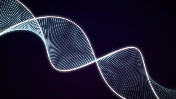 A hologram of a gene molecule is projected in the virtual black background alt