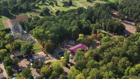 Children's Entertainment Park with Playgrounds in the City of Minsk.Chelyuskintsev Park. Belarus