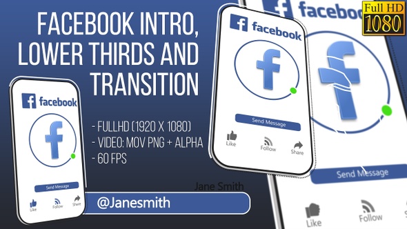 Facebook Intro and Lowerthird FullHD (Video)