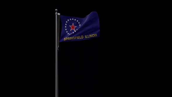 Springfield Flag Illinois With Alpha 2K