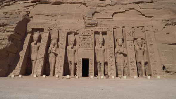 Aswan Egypt Temple of Nefertari Next to the Temple