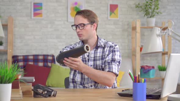 Young Man Puts a Cyber Prosthesis on His Hand