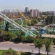 OHiggins Amusement Park Fantasilandia, Roller coaster Santiago Chile aerial view - VideoHive Item for Sale