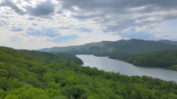 4K Beautiful Mountain Lake Aerial Footage