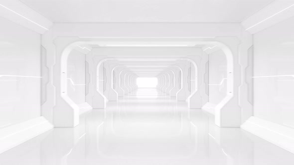 White empty tunnel