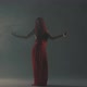 Woman Dancing in Smoke in Red Dress - VideoHive Item for Sale