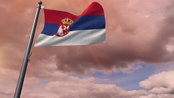 Serbia Flag 4K