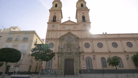 The San Antonio de Padua Church facade, Cadiz