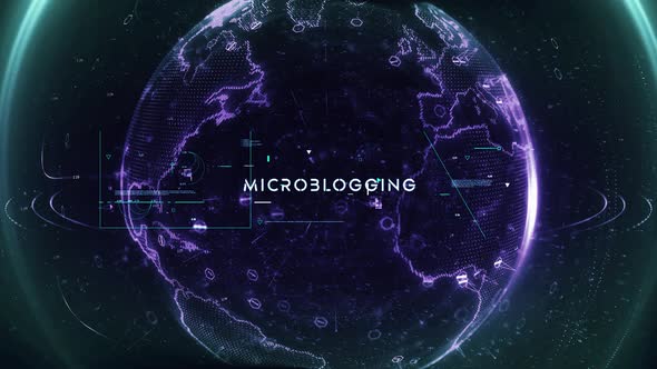 Digital Data Particle Earth Microblogging