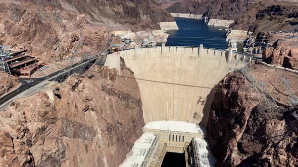 The Hoover Dam on the border of Nevada and Arizona.