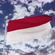 Monaco Flag With Sky 4k - VideoHive Item for Sale