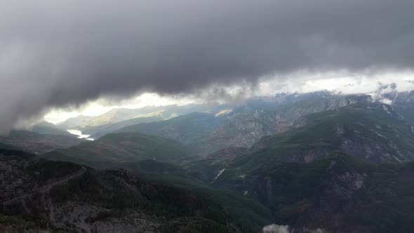 Rain in the Mountains Aerial View 4 K