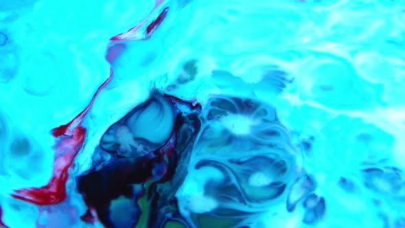Chemical Liquid Swirl And Paint Explosion