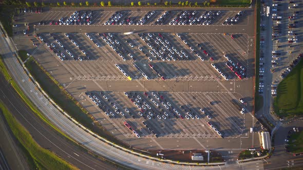 Time Lapse Aerial Fast Driving Environmental and Ecofriendly Electric Vehicles