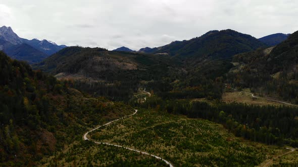 Beautiful view on the Mountains Drone Video