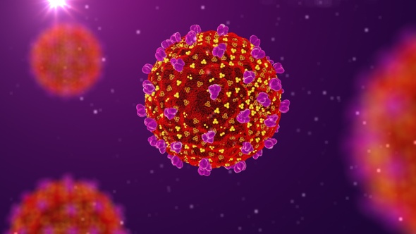 Covid 19 Infected Cell Background V2