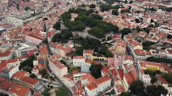 Lisbon From a Bird's Eye View. Castle of St. George