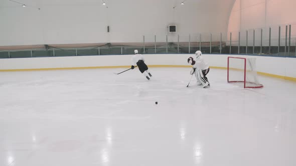 Hockey Players Practicing Penalties