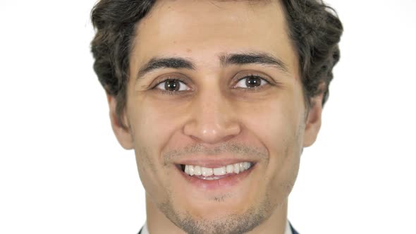 Close Up of Smile Face of Young Man