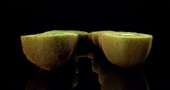 Kiwi fruit macro close up 