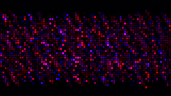 Shimmering pattern of colorful particles, seamless loop