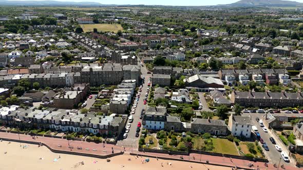 Aerial Video Real Estate On Portobello Beach Scotland Uk